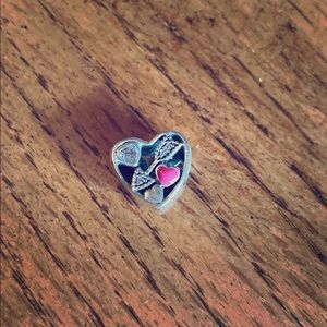 Valentines Day Pandora heart charm